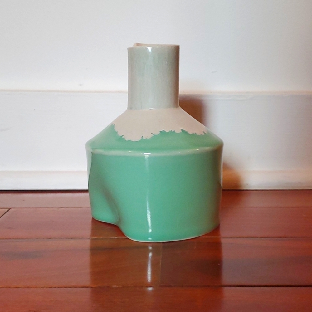 Ceramic turquoise Wilcoxson Brooklyn Ceramics Bottle Vase